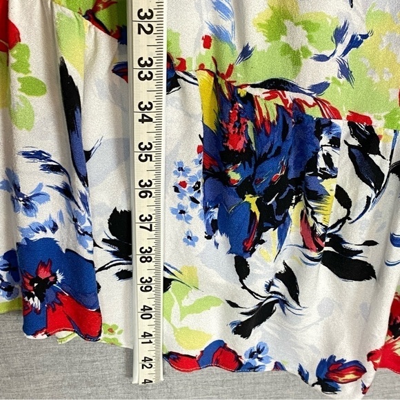 Peter Nygard Floral Midi Dress Sz 16 Ruffles Off the Shoulder - Picture 10 of 12